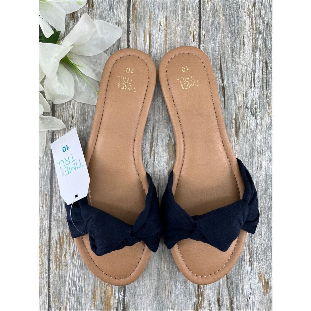 Women's Knot Slide Sandals Shoes Size 10